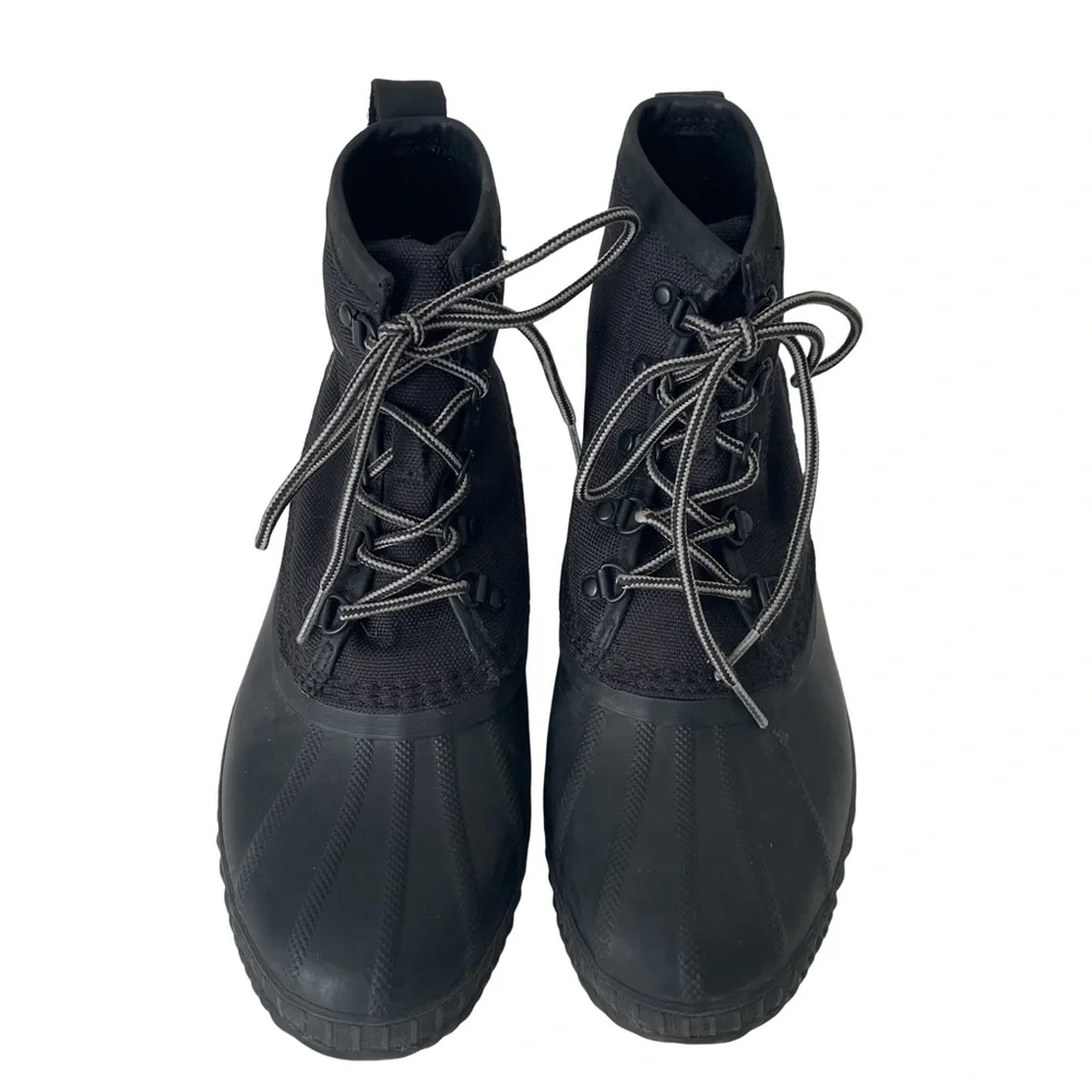 SOREL Cheyanne II Black Waterproof Ankle Lace Up Rubber boots. Size 8